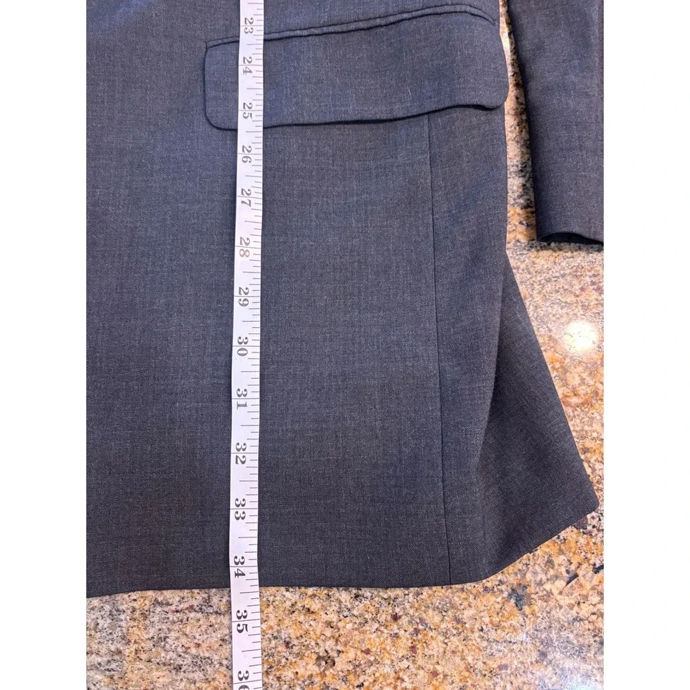 Brooks Brothers Brooksease Mens 50L‎ Gray 100% Wool Blazer Jacket Made in Canada